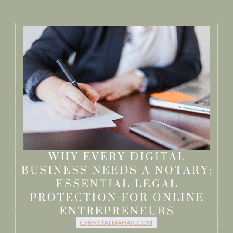 Why Every Digital Business Needs a Notary: Essential Legal Protection for Online Entrepreneurs