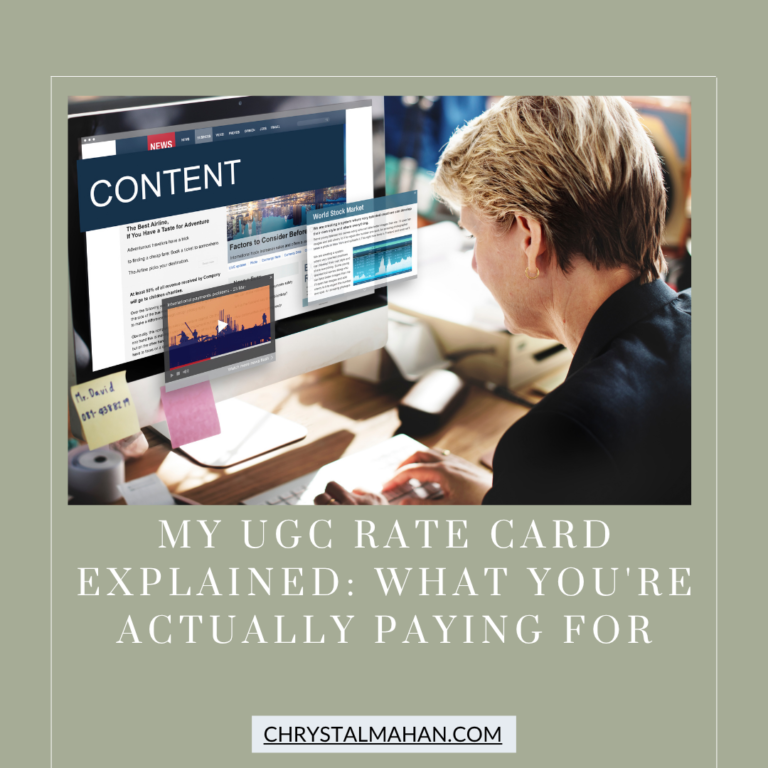 My UGC Rate Card Explained: What You’re Actually Paying For